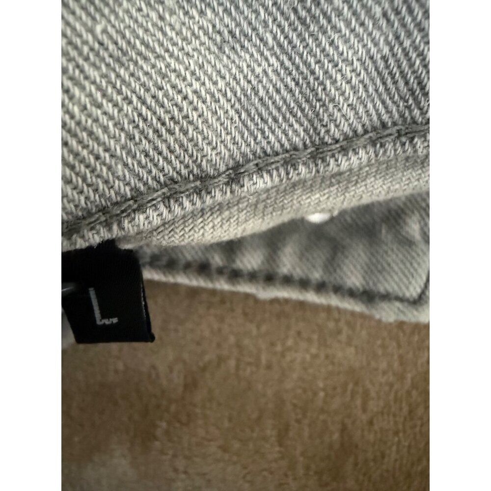 Fashion Nova Light Wash Distressed Denim Jeans Size Large Streetwear Fit - Picture 8 of 11